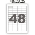 Полуглянцевая этикетка А4 (100 листов) /48/  (48x23,25 мм) 