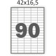 Самоклеюча етикетка А4 (100 аркушів) /90/  (42x16,5 мм) 