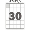 Самоклеющаяся бумага А4 (100 листов) /30/  (42x49,5 мм) 