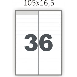 Самоклеющаяся бумага А4 (100 листов) /36/  (105x16,5 мм) 