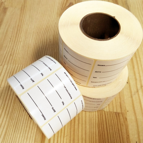 Этикетка для кухни 58x40 мм (1000 шт.). Съёмный клей.