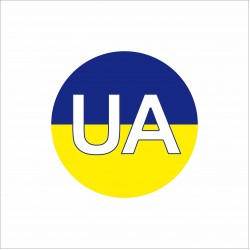Стикер "UA" 19 мм (117 шт.)