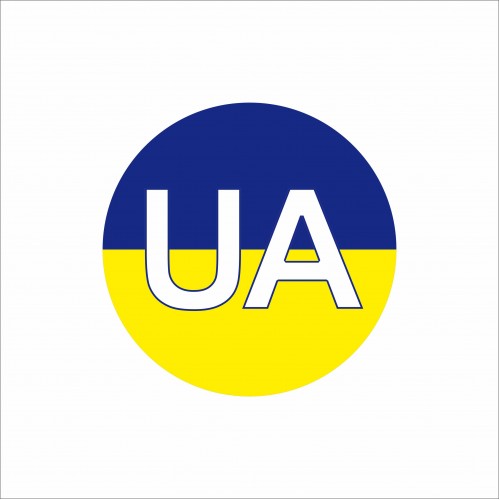 Стикер "UA" 19 мм (117 шт.)