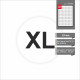 Стикер, размер "XL" 19 мм (117 шт.)